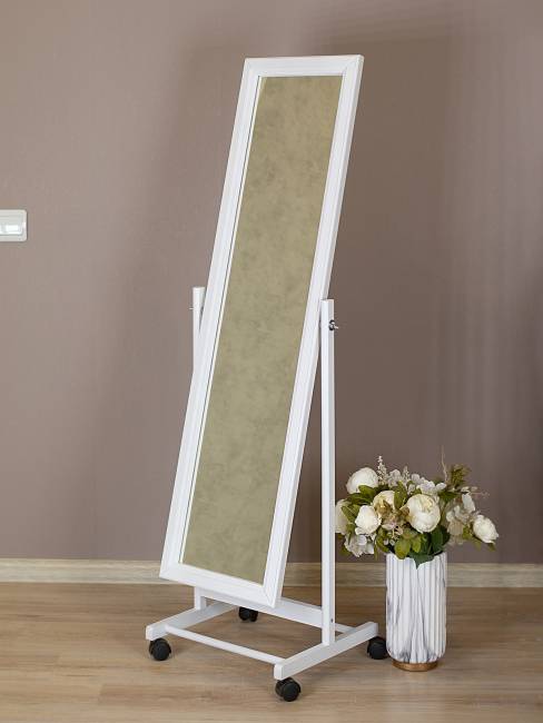Зеркало напольное В 27Н белый 137 см х 42,5 см