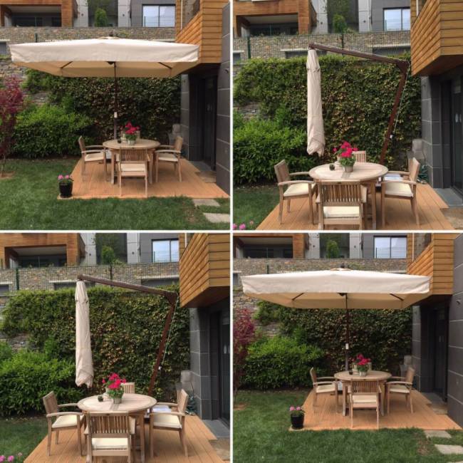 Зонт профессиональный 3х3 м Banana бежевый 3000х3000 мм