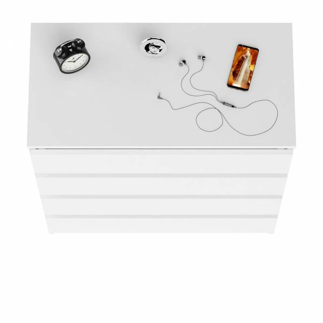 Комод четыре ящика Мори МК800.4 цвет белый