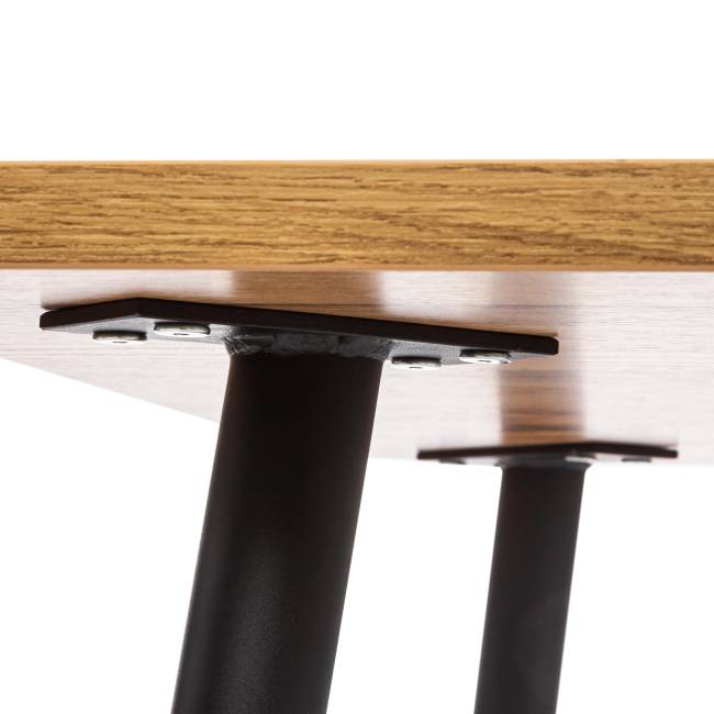 Стол PLUTO ЛДСП/металл, 120x80x77 см, Дуб вотан/Черный Стол PLUTO ЛДСП/металл, 120x80x77 см, Дуб вотан/Черный