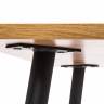 Стол PLUTO ЛДСП/металл, 120x80x77 см, Дуб вотан/Черный Стол PLUTO ЛДСП/металл, 120x80x77 см, Дуб вотан/Черный