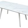 Стол ARUBA 140 GREY-WHITE/ WHITE глазурованное стекло М-City