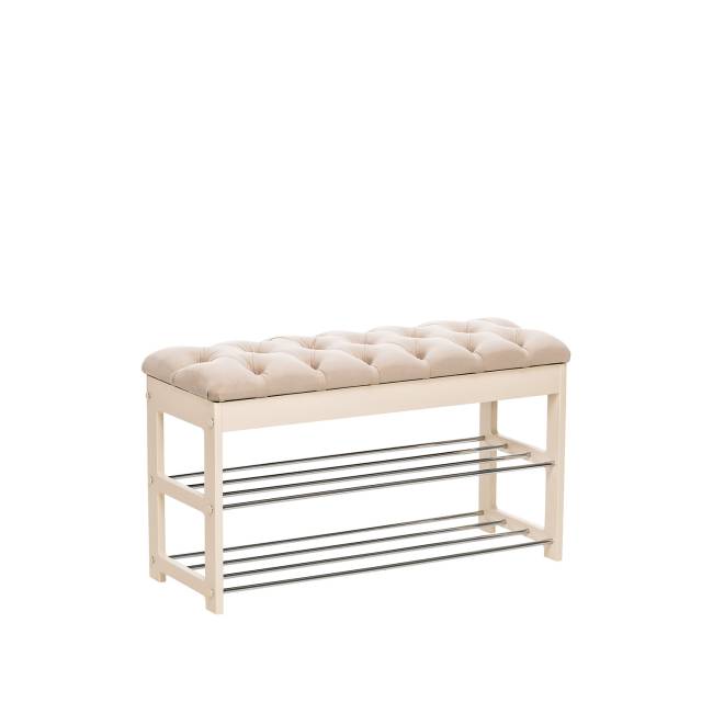 Банкетка Leset "Грейс" Дуб шампань V18 бежевый, каретная стяжка